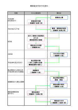補助金交付までの流れ