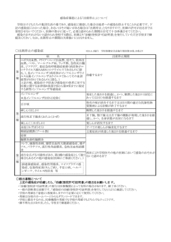 出席停止の感染症