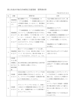 第2次島田市総合計画策定支援業務 質問書回答