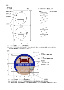 別添1 1 製造外観 (1) 寸法等 （単位：mm） (2) ジグザグ折り（連続仕上げ
