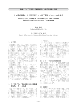 ナノ構造制御による医薬用ミクロ粒子製造プロセスの実用化