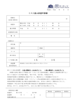 ミス八重山派遣申請書