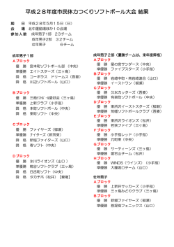 平成28年度体力つくりソフトボール大会結果（PDF：83KB）