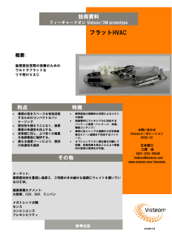 フラットHVAC - Visteon
