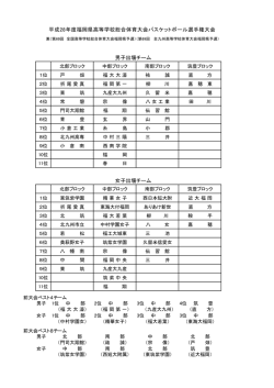 出場校 - 福岡県バスケットボール協会