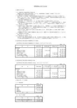 財務諸表に対する注記