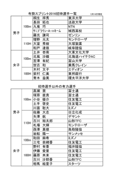 桐生 祥秀 東洋大学 長田 拓也 法政大学 九鬼 巧 NTN ｻﾆﾌﾞﾗｳﾝ