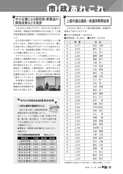 上越市議会議員一般選挙開票結果