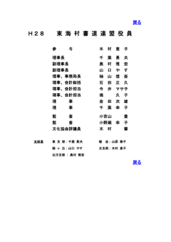 H28 東 海 村 書 道 連 盟 役 員