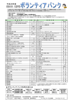 H28ボランティアバンクチラシ