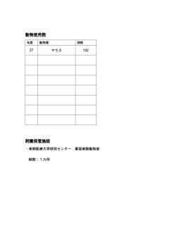 動物使用数 飼養保管施設