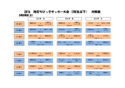 2016 海花ちびっ子サッカー大会（3年生以下） 対戦表