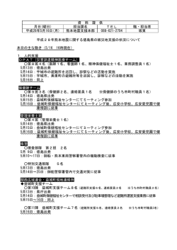 資 料 提 供 月日(曜日) 担当課名 TEL 職・担当者 平成28