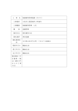 工 事 名 街路樹等管理業務（その7） 工事場所 小松市工業団地外1町