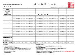 ミズノ杯第45回日本選手権関西大会投球確認シート