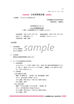 分析結果報告書