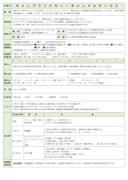ｷｬﾝﾌﾟﾌｧｲﾔｰ・ｷｬﾝﾄﾞﾙｻｰﾋﾞｽ