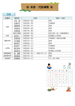 休診のお知らせ