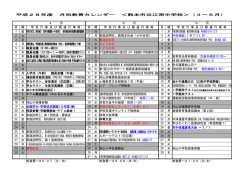 H28年間行事計画 - 熊本市教育センター 熊本市地域教育情報ネットワーク