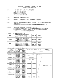 十勝地区トレセン全体要項・選考会