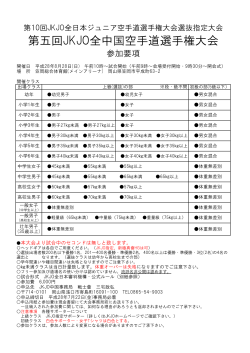 第五回JKJO全中国空手道選手権大会