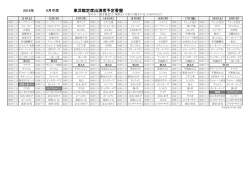 東洋館定席出演者予定香盤