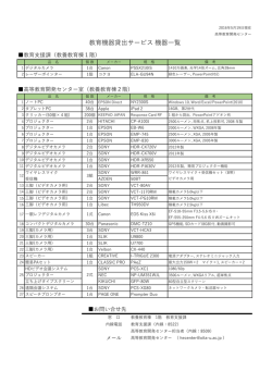 貸出教育機器一覧 []