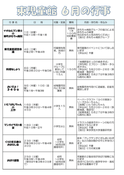 東児童館の行事（PDF：134KB）
