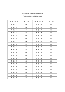 問 題 番 号 正 解 問 題 番 号 正 解 問 題 1 (3) 問 題 21 (5) 問 題 2 (3)