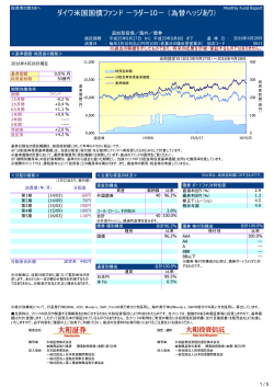 月次レポート - 大和投資信託