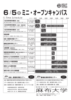 （日）ミニ・オープンキャンパス 当日スケジュール（PDF：467KB）