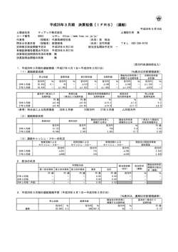 平成28年3月期 決算短信〔IFRS〕（連結）