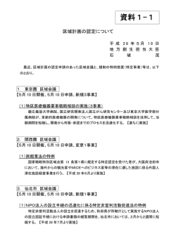 資料1-1 区域計画の認定について