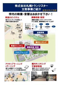 株式会社札幌トランジスター 文教事業ご紹介 学内の映像・音響は