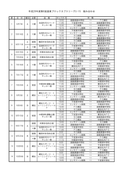 平成28年度第8回道東ブロックカブスリーグU