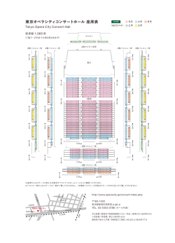東京オペラシティコンサートホール 座席表