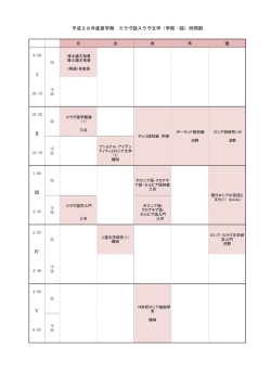 春学期（S1&S2ターム）