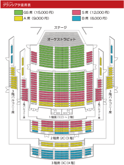 GS 席（15,000 円） ステージ オーケストラピット A 席（9,000 円） S 席