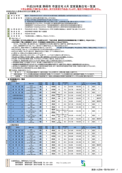 一般/子育て支援等 - 静岡市 市営住宅