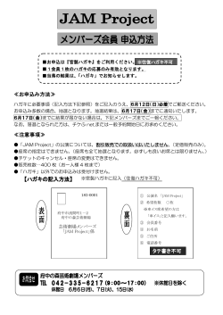 府中の森芸術劇場メンバーズ会員ハガキ記入方法 （PDF 246.3KB）