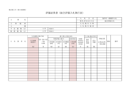 評価結果書（総合評価入札執行表）