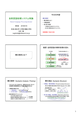 自然言語処理システム特論