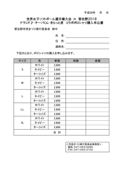 世界女子ソフトボール選手権大会 in 習志野2018 ナラシド  ・チーバくん