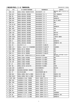 高知県が指定している「難病指定医」 1