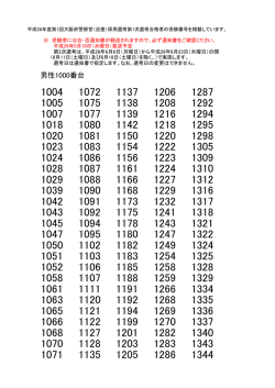 男性1000番台