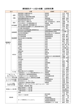 鳥取創生チーム拡大会議 出席者名簿