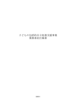 子どもの包括的自立促進支援事業 業務委託仕様書
