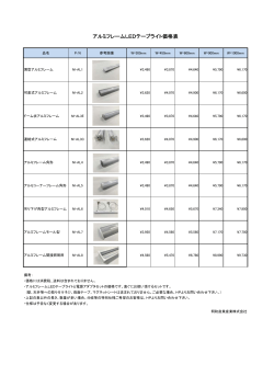 アルミフレームLEDテープライト価格表 - 明和産業株式会社 エルサム