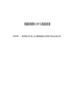 現場説明書等に対する質疑回答書