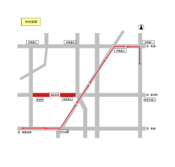 中村巡回の迂回経路図